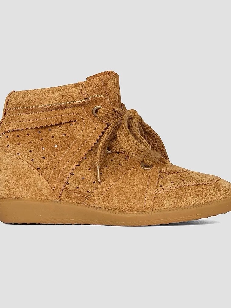 Isabel Marant Bobby Hi Top Sneaker -Color Cognac New With Box Size 37